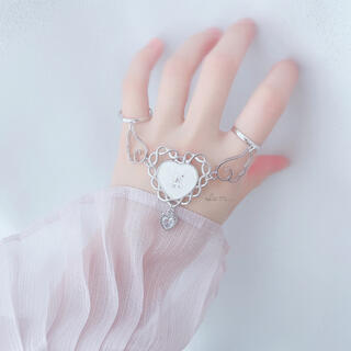 Angel bear double ring ▷White(リング)