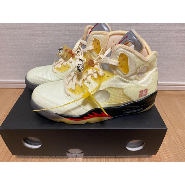 エアージョーダン5【本日まで】OFF-WHITE × NIKE AIR JORDAN 5 SAIL