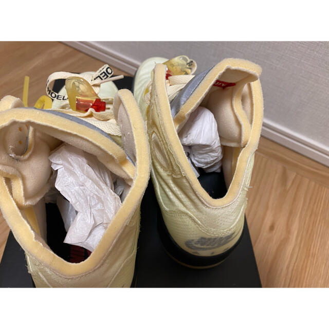 エアージョーダン5【本日まで】OFF-WHITE × NIKE AIR JORDAN 5 SAIL