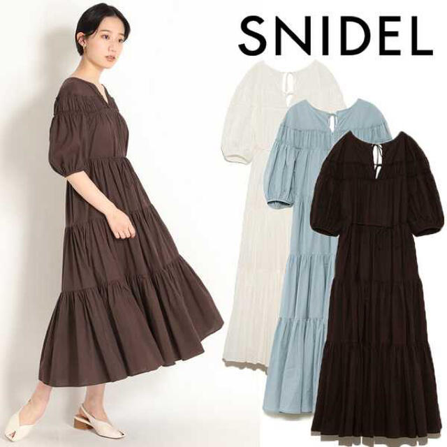 snidel ティアードコットンワンピース