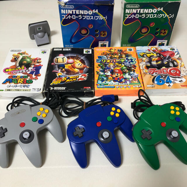 NINTENDO 64(ニンテンドウ64)のロクヨン コントローラー ソフト まとめ売り 送料込 エンタメ/ホビーのゲームソフト/ゲーム機本体(家庭用ゲーム機本体)の商品写真