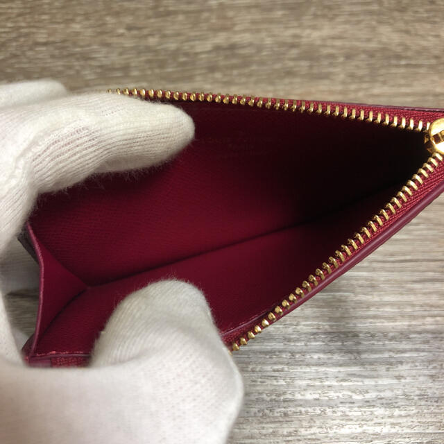 美品 ルイヴィトン モノグラム ポルト カルト ジップ フューシャ