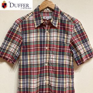 ザダファーオブセントジョージ(The DUFFER of ST.GEORGE)の【複数割】DUFFER ダファー　チェック　半袖ボタンシャツ　Mサイズ(シャツ)