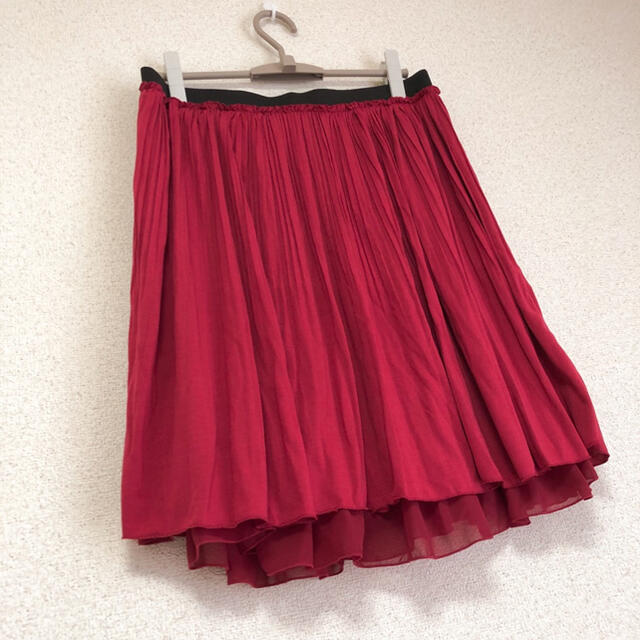 ● 大きいサイズ新品　裾シフォン、きれい色スカート　4Lサイズ● レディースのスカート(ひざ丈スカート)の商品写真