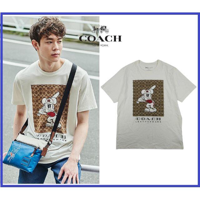 COACH(コーチ)の【美品】国内正規 コーチ × ディズニー ミッキー シグネチャー Tシャツ メンズのトップス(Tシャツ/カットソー(半袖/袖なし))の商品写真