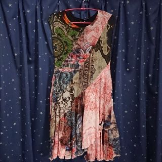 デシグアル Desigual シフォン地ドレス マキシワンピ