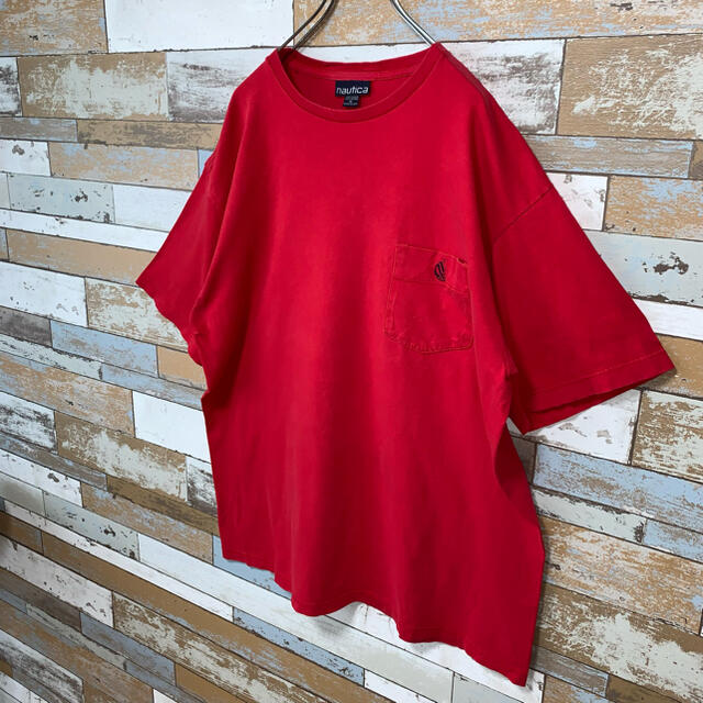 NAUTICA(ノーティカ)の【90s】【人気色】NAUTICA ノーティカ　Tシャツ　ワンポイント刺繍ロゴ メンズのトップス(Tシャツ/カットソー(半袖/袖なし))の商品写真