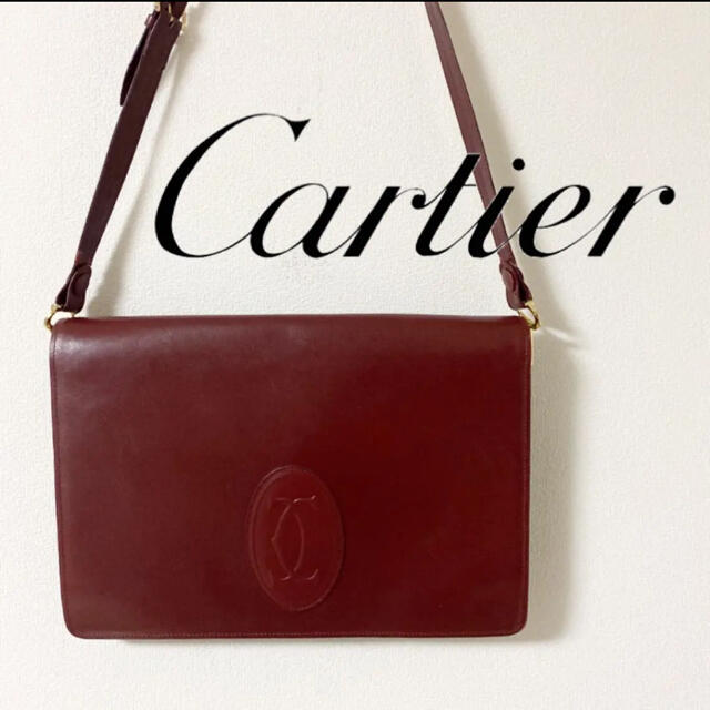 Cartier(カルティエ)のカルティエ　マストライン　ロゴショルダーバッグ　ヴィンテージ　オールド　レトロ レディースのバッグ(ショルダーバッグ)の商品写真