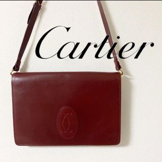 カルティエ(Cartier)のカルティエ　マストライン　ロゴショルダーバッグ　ヴィンテージ　オールド　レトロ(ショルダーバッグ)