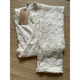 リリーブラウン(Lily Brown)のタグ付新品!ケミカルレースレギンス 白 ZARA GU AMERI EMODA(レギンス/スパッツ)