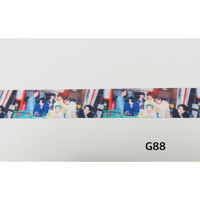 【G88】BTS柄グログランリボン ハンドメイドの素材/材料(各種パーツ)の商品写真