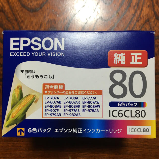 EPSON(エプソン)の【新品】【純正】エプソン インクカートリッジ EPSON IC6CL80 スマホ/家電/カメラのPC/タブレット(PC周辺機器)の商品写真