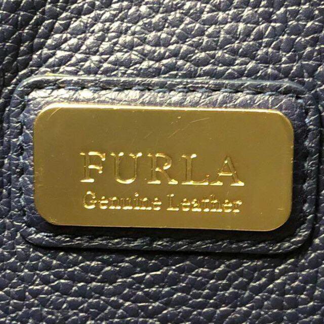 Furla(フルラ)の美品✨FURLA トートバッグ ペルラ レザー ネイビー 肩掛け レディースのバッグ(トートバッグ)の商品写真