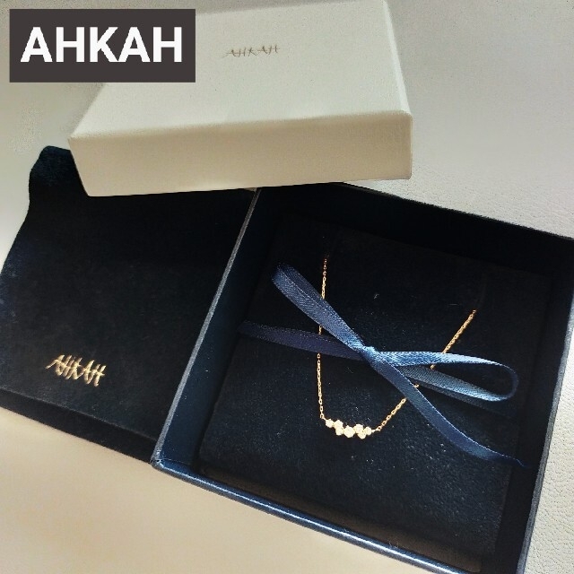 【美品】AHKAHアーカー BBライン ダイヤ ネックレス ビービライン 18K