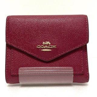 コーチ(COACH)のコーチ 3つ折り財布 - 58298 レッド レザー(財布)