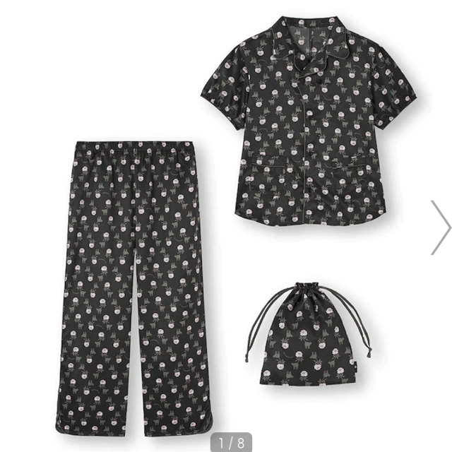 GU(ジーユー)のGU パジャマ半袖 UNDERCOVER ブラック サイズL レディースのルームウェア/パジャマ(パジャマ)の商品写真