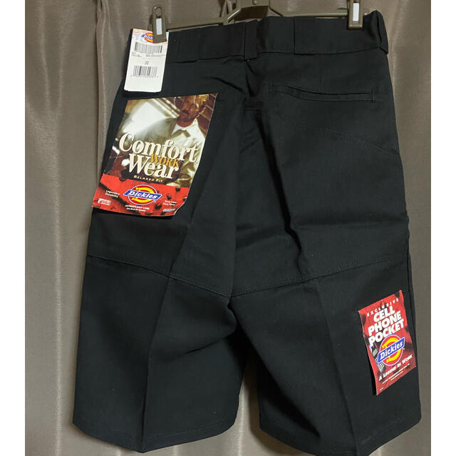 Dickies(ディッキーズ)のデッドストック　ディッキーズ　ハーフパンツ　W30 ブラック　USA製 メンズのパンツ(ショートパンツ)の商品写真