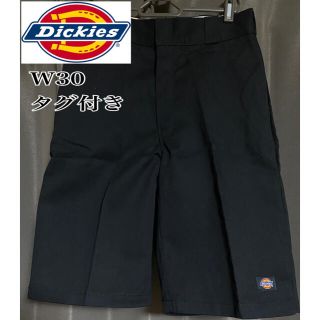 ディッキーズ(Dickies)のデッドストック　ディッキーズ　ハーフパンツ　W30 ブラック　USA製(ショートパンツ)