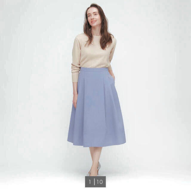 UNIQLO(ユニクロ)のタグ付き新品♡ドライストレッチタックフレアスカート  レディースのスカート(ひざ丈スカート)の商品写真