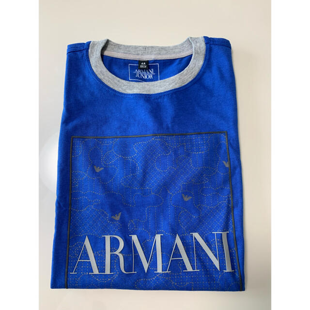 キッズ服男の子用(90cm~)【新品】ARMANI アルマーニ ジュニア ロゴ入りTシャツ 106㎝