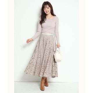 ほぼ新品　JUSGLITTY (ジャスグリッティー) 華奢レースフレアスカート