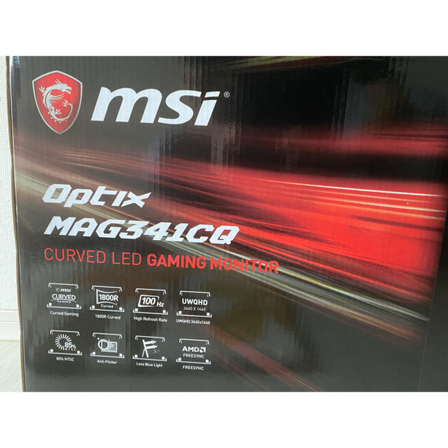 MSI MAG341CQ 34インチ 曲面 ウルトラワイドモニター スマホ/家電/カメラのPC/タブレット(ディスプレイ)の商品写真