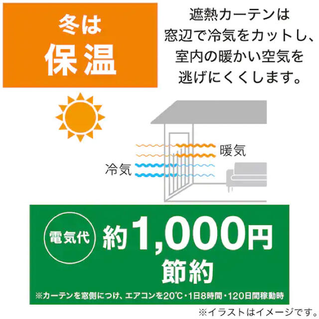 ニトリ(ニトリ)のニトリ カーテン　白　遮光　遮熱　遮音　フェズリ アイボリー 100X110X2 インテリア/住まい/日用品のカーテン/ブラインド(カーテン)の商品写真