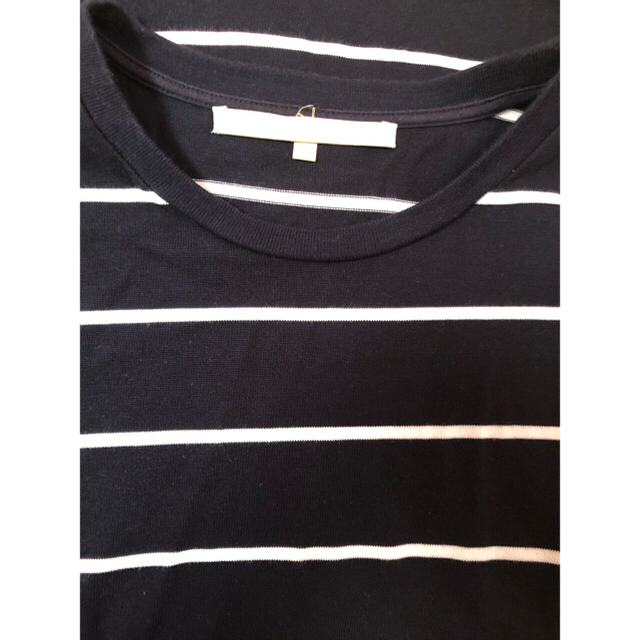 自由区(ジユウク)の自由区40サイズ紺　半袖 レディースのトップス(Tシャツ(半袖/袖なし))の商品写真