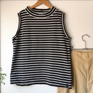 フリークスストア(FREAK'S STORE)のフリークスストア ノースリーブ コットン トップス ボーダー M(カットソー(半袖/袖なし))