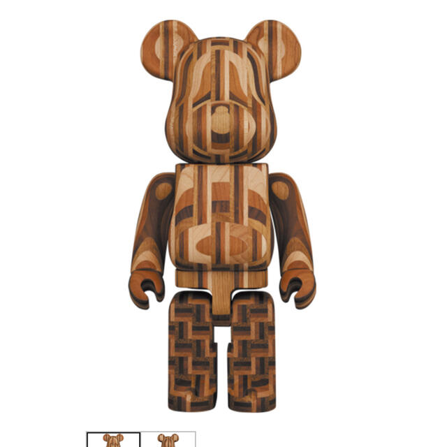 BE@RBRICK カリモク 寄木 2nd 400％ハンドメイド