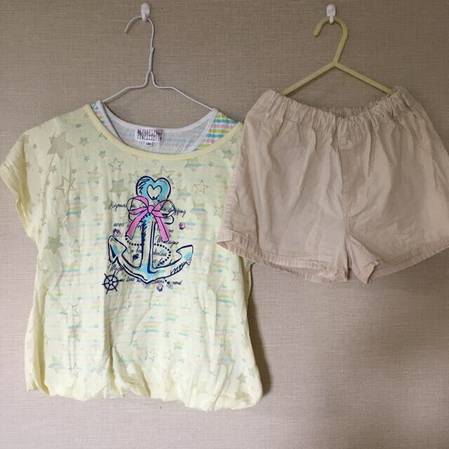 motherways(マザウェイズ)のTシャツ　ショートパンツ　140 セット　マザウェイズ キッズ/ベビー/マタニティのキッズ服女の子用(90cm~)(Tシャツ/カットソー)の商品写真