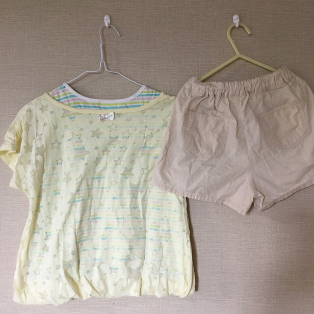 motherways(マザウェイズ)のTシャツ　ショートパンツ　140 セット　マザウェイズ キッズ/ベビー/マタニティのキッズ服女の子用(90cm~)(Tシャツ/カットソー)の商品写真