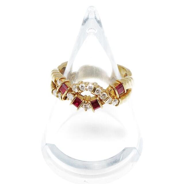 美品 BELGIAN K18 ルビー ダイヤモンド リング 鑑別書付　指輪　 レディースのアクセサリー(リング(指輪))の商品写真