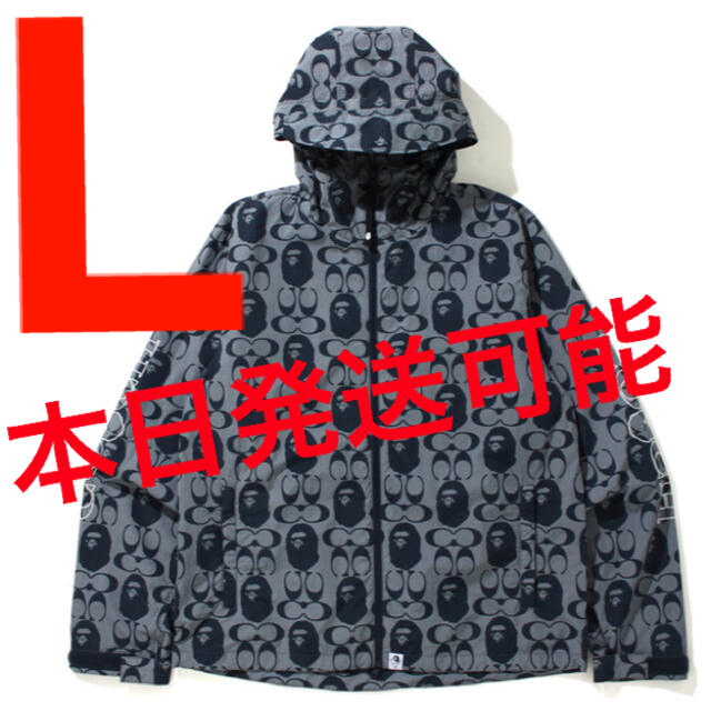 【新品未使用】コーチxBAPE コラボ　ウインドブレーカー　Lサイズ