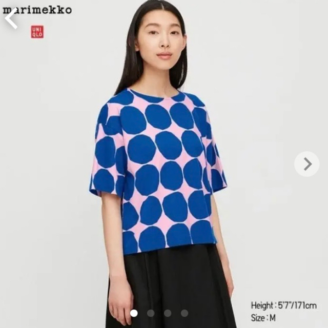 marimekko(マリメッコ)の日本未発売　マリメッコ（UNIQLOコラボ）半袖Tシャツ レディースのトップス(Tシャツ(半袖/袖なし))の商品写真