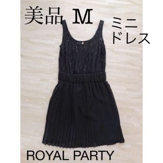 ロイヤルパーティー(ROYAL PARTY)のROYAL PARTY ミニドレス ミニワンピ ブラック ♡ 美品(ミニドレス)