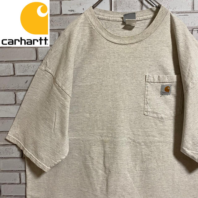 carhartt(カーハート)の90s 古着 カーハート XL ポケットTシャツ ロゴタグ ビッグシルエット メンズのトップス(Tシャツ/カットソー(半袖/袖なし))の商品写真