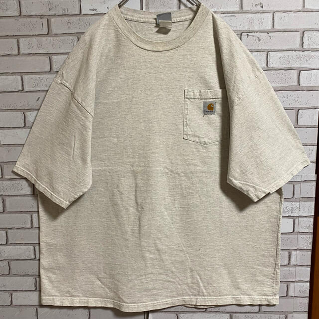 carhartt(カーハート)の90s 古着 カーハート XL ポケットTシャツ ロゴタグ ビッグシルエット メンズのトップス(Tシャツ/カットソー(半袖/袖なし))の商品写真