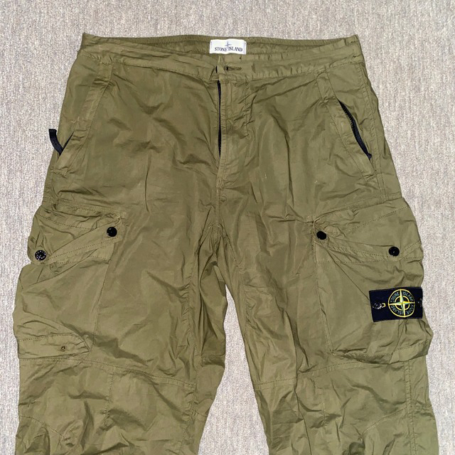 stone island カーゴパンツ　w33 オリーブ