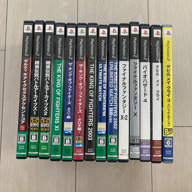 PS2 本体／ソフト14本／アケコン／ワイヤレスコントローラー　セット
