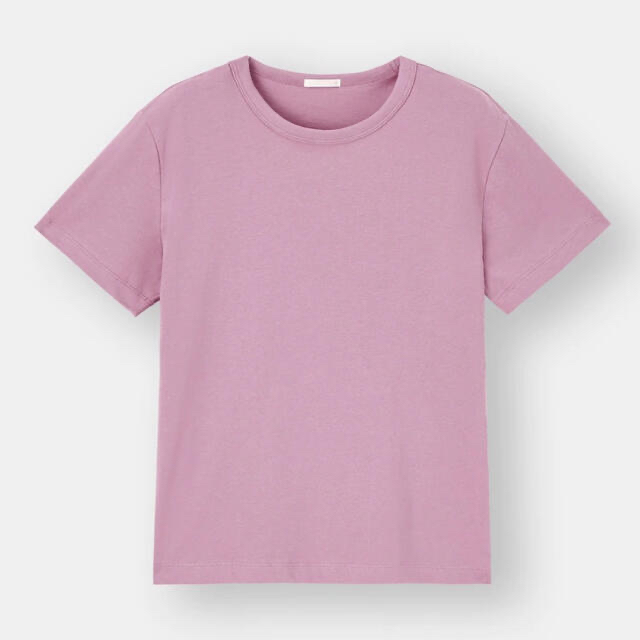 GU(ジーユー)のGU/ジーユー カラークルーネックT 半袖 ピンク M レディースのトップス(Tシャツ(半袖/袖なし))の商品写真