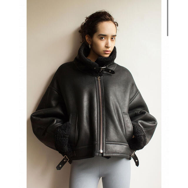 激安アウトレット!】 B-3 LEINWANDE Black / Jacket Mouton ムートン