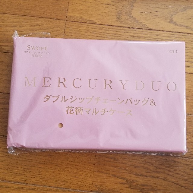 MERCURYDUO(マーキュリーデュオ)のマーキュリー　ダブルジップチェーンバッグ&花柄マルチケース レディースのバッグ(ショルダーバッグ)の商品写真