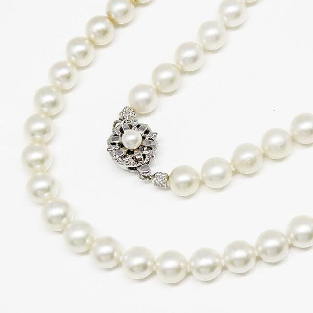 美品 真珠 パール連 ロングネックレス 112cm　パールネックレス 真珠連 レディースのアクセサリー(ネックレス)の商品写真