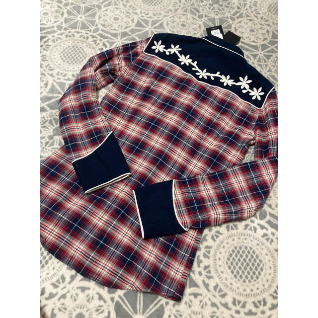 未使用品! dsquared2 ウェスタンチェックシャツ 刺繍シャツ 44 | www