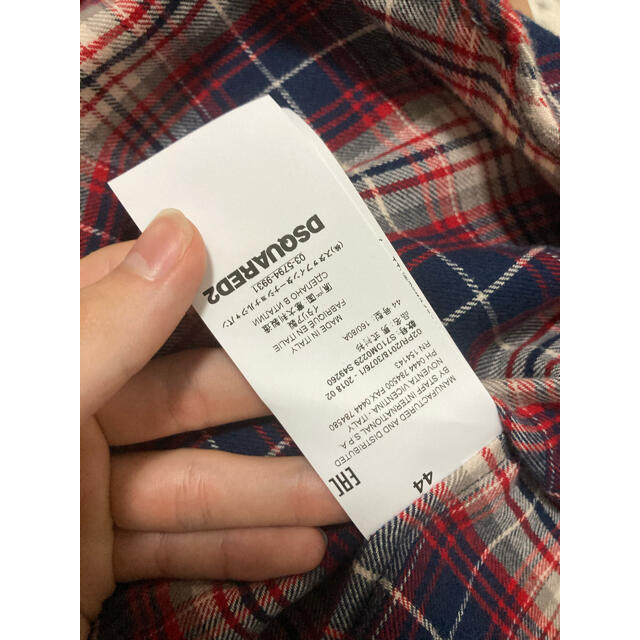 未使用品! dsquared2 ウェスタンチェックシャツ 刺繍シャツ 44 | www