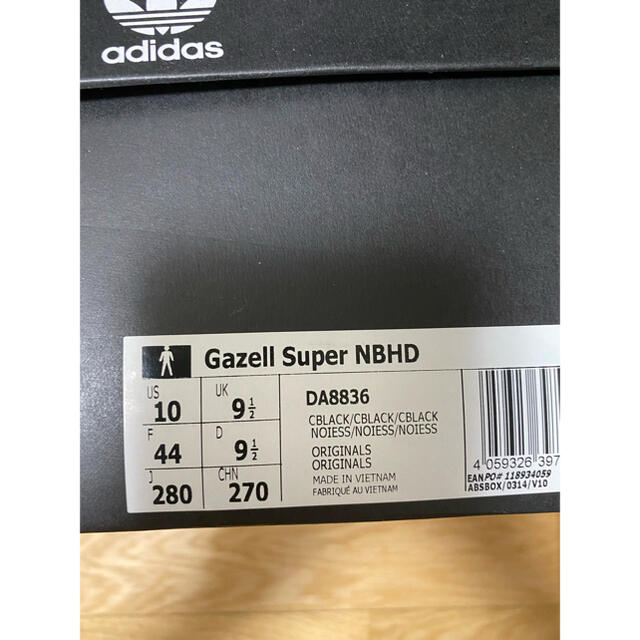 NEIGHBORHOOD adidas Gazell スニーカー　ネイバーフッド