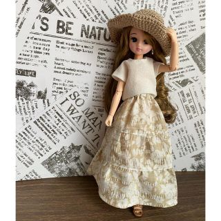 リカちゃん服ハンドメイド　Tシャツ&ロングスカート(その他)