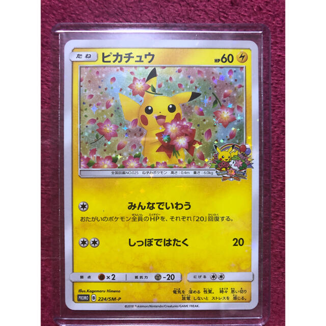 (美品)ポケモンカード ピカチュウ みんなでいわう　20th プロモ