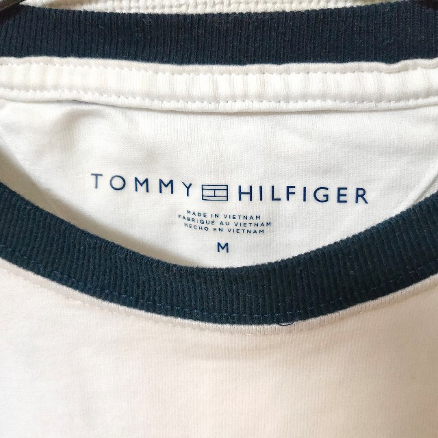 TOMMY HILFIGER(トミーヒルフィガー)の美品 トミーヒルフィガー 半袖Tシャツ カットソー ホワイト メンズ Mサイズ メンズのトップス(Tシャツ/カットソー(半袖/袖なし))の商品写真